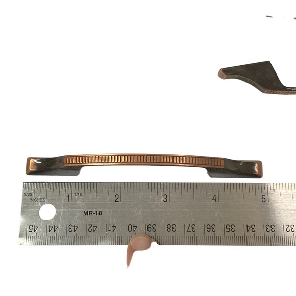 Set of 4 Vintage Copper Handles MCM Midcentury Era - 3 inches hole to hole - Picture 7 of 8